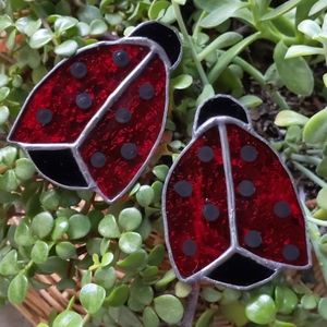 Stained glass ladybug